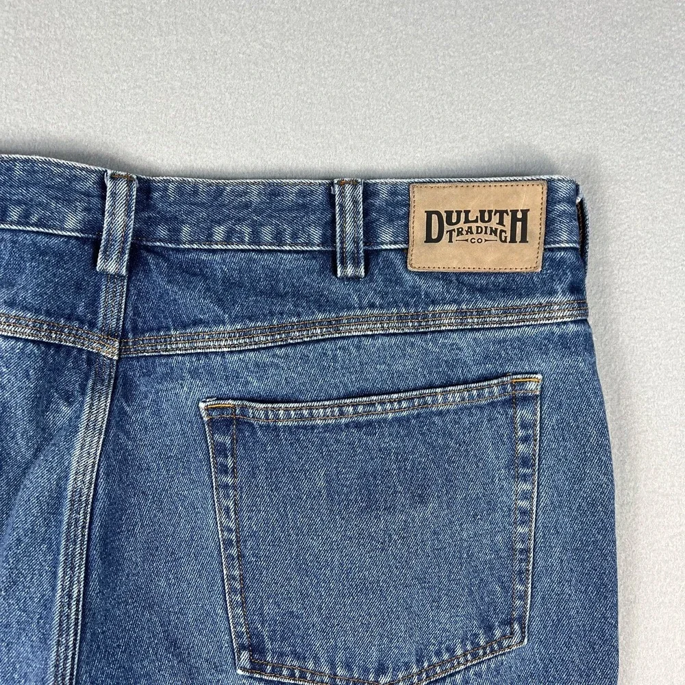 Duluth Trading Co Jeans Mens 41x30.5 Medium Wash‎ Blue Denim Work Casual Cotton